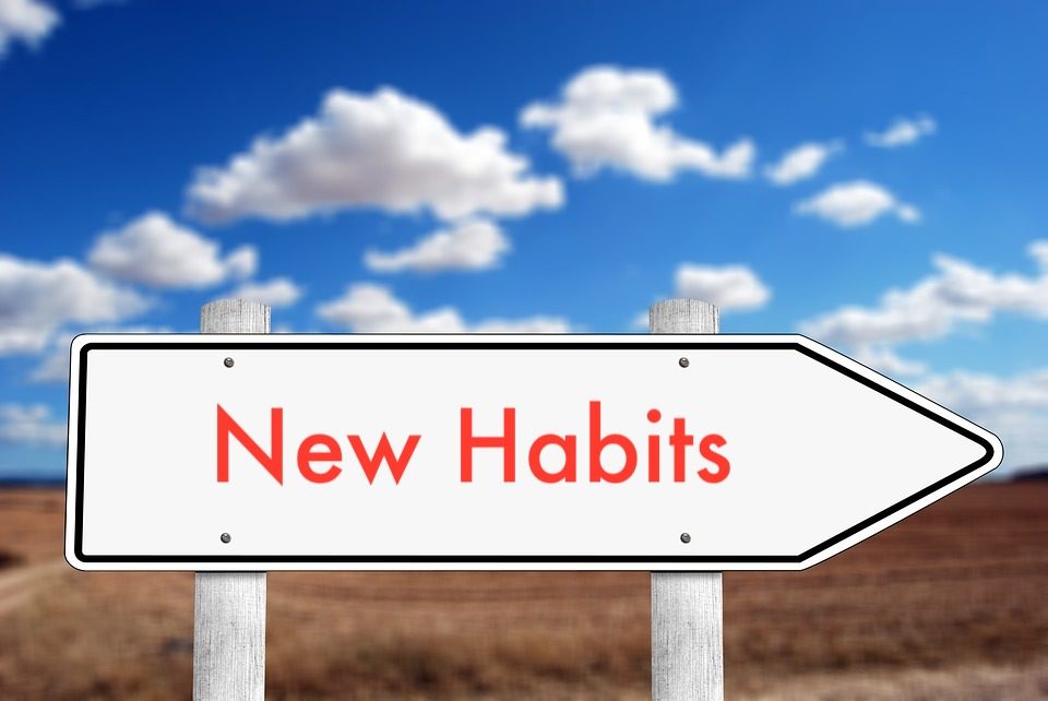 Develop new habits - signpost